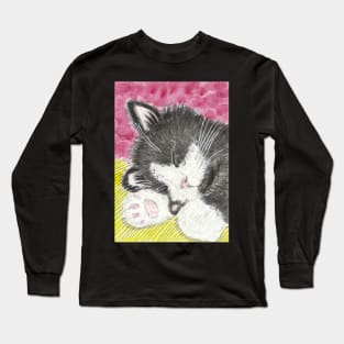 Sleeping kitten cat Long Sleeve T-Shirt